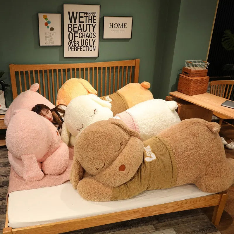 Giant Lying Dog Plush Pillow 80cm 100cm