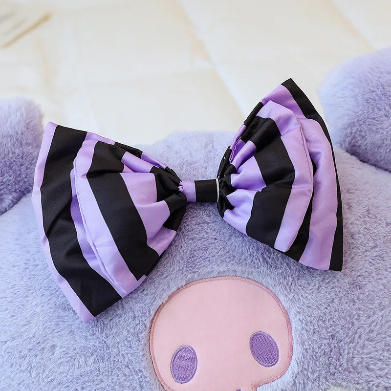Oversized Kuromi & Melody Plush Pillow - Cute Cartoon Cushion Gift