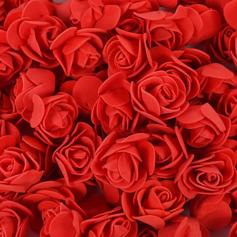 Foam Rose Heads 3.5cm - DIY Artificial Flowers for Wedding, Valentine's Day, and Home Decoration