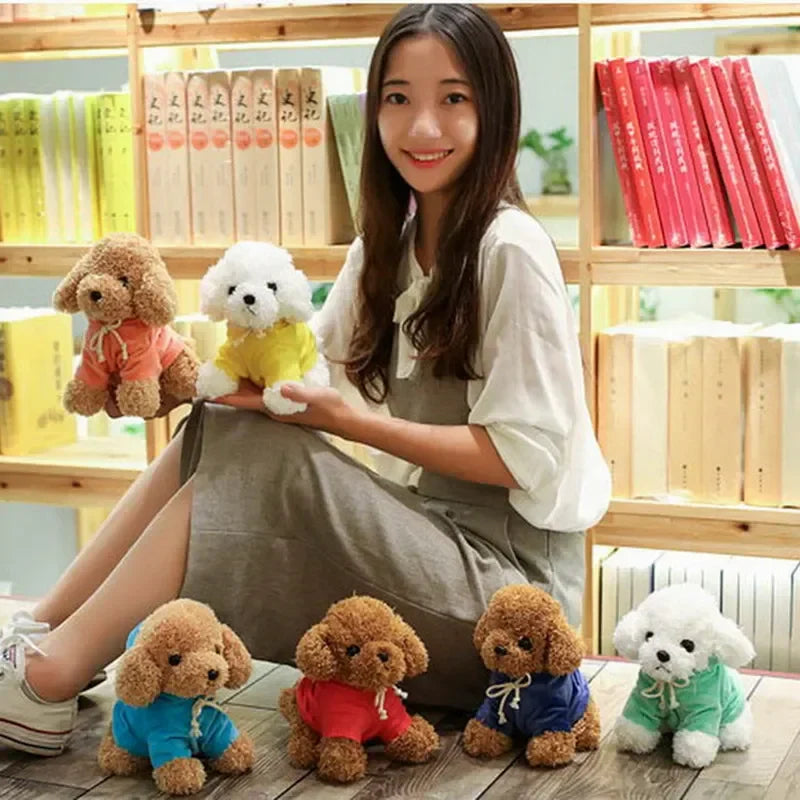Kawaii Teddy Dog Plush Toy in Hoodie - Perfect Gift for Kids!