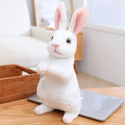 Cute Plush Rabbit Doll - Adorable Squat & Standing Huggable Gift for All Ages