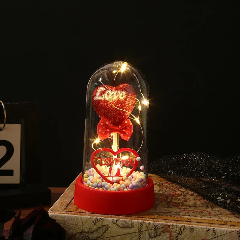Eternal Galaxy Rose with LED Lights Romantic Gift for Valentine's Day and Wedding