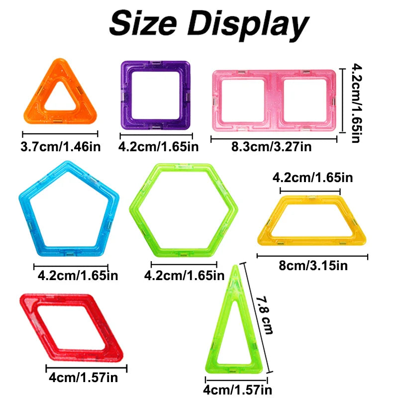 64-184Pcs Kids Magnetic Building Blocks