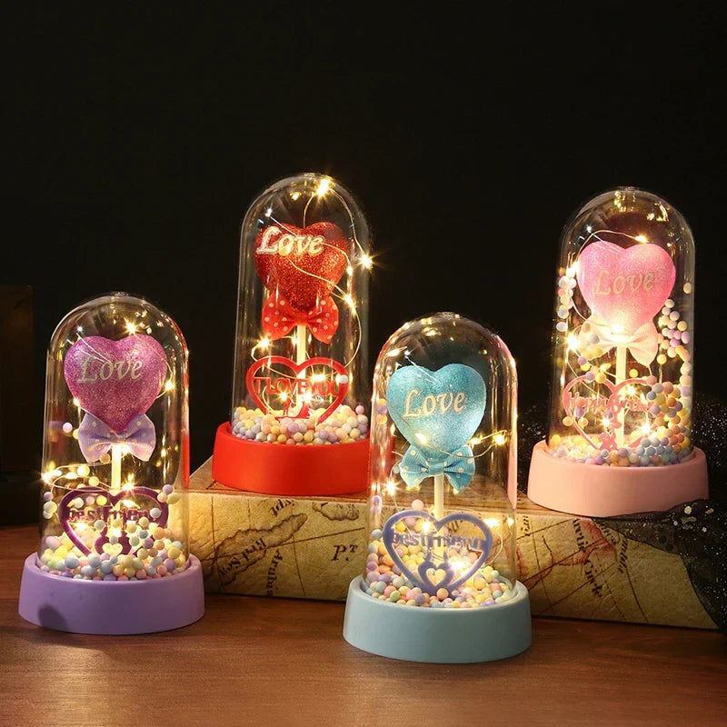 Eternal Galaxy Rose with LED Lights Romantic Gift for Valentine's Day and Wedding
