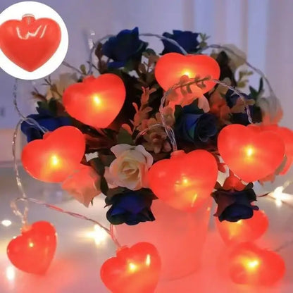 Battery Operated Heart String Lights for Valentine's Day