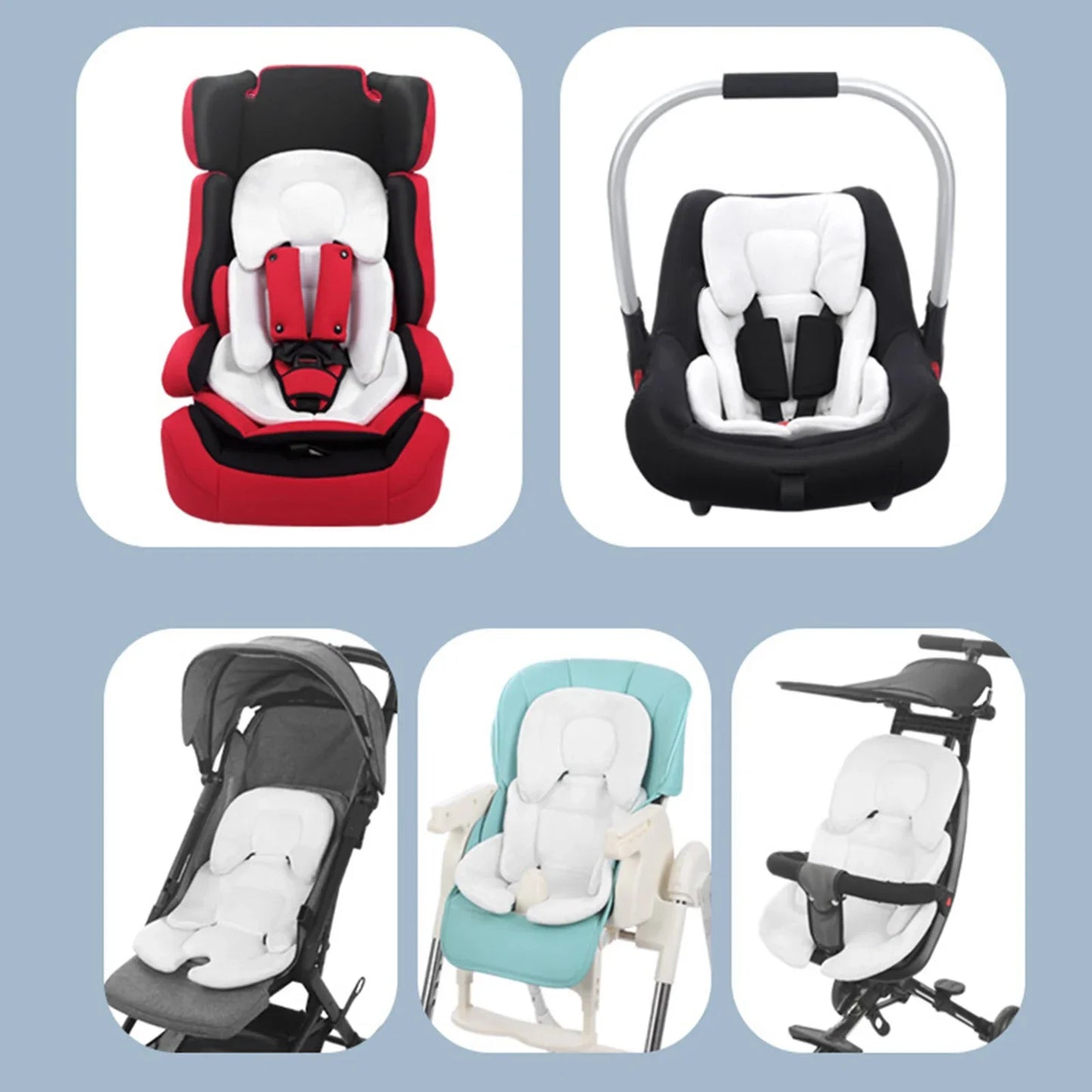 Baby Stroller Cushion Head And Pillow Car Seat