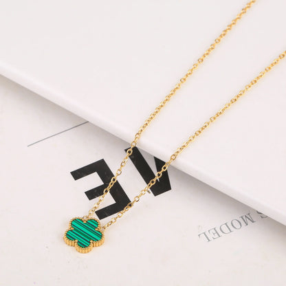 Gold Plated Five Leaf Flower Adjustable Bracelet