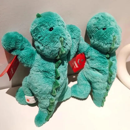 Cute 35cm Green Dinosaur Plush Toy - Soft Comfort Doll for Kids' Gifts