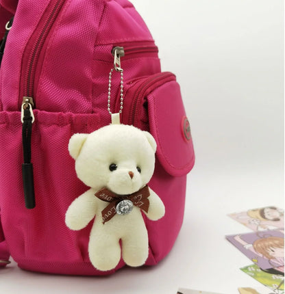12cm Plush Teddy Bear Keychain Soft Stuffed Animal Pendant for Gifts