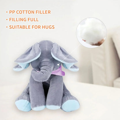 Interactive Singing Elephant Plush Toy with Moving Ears