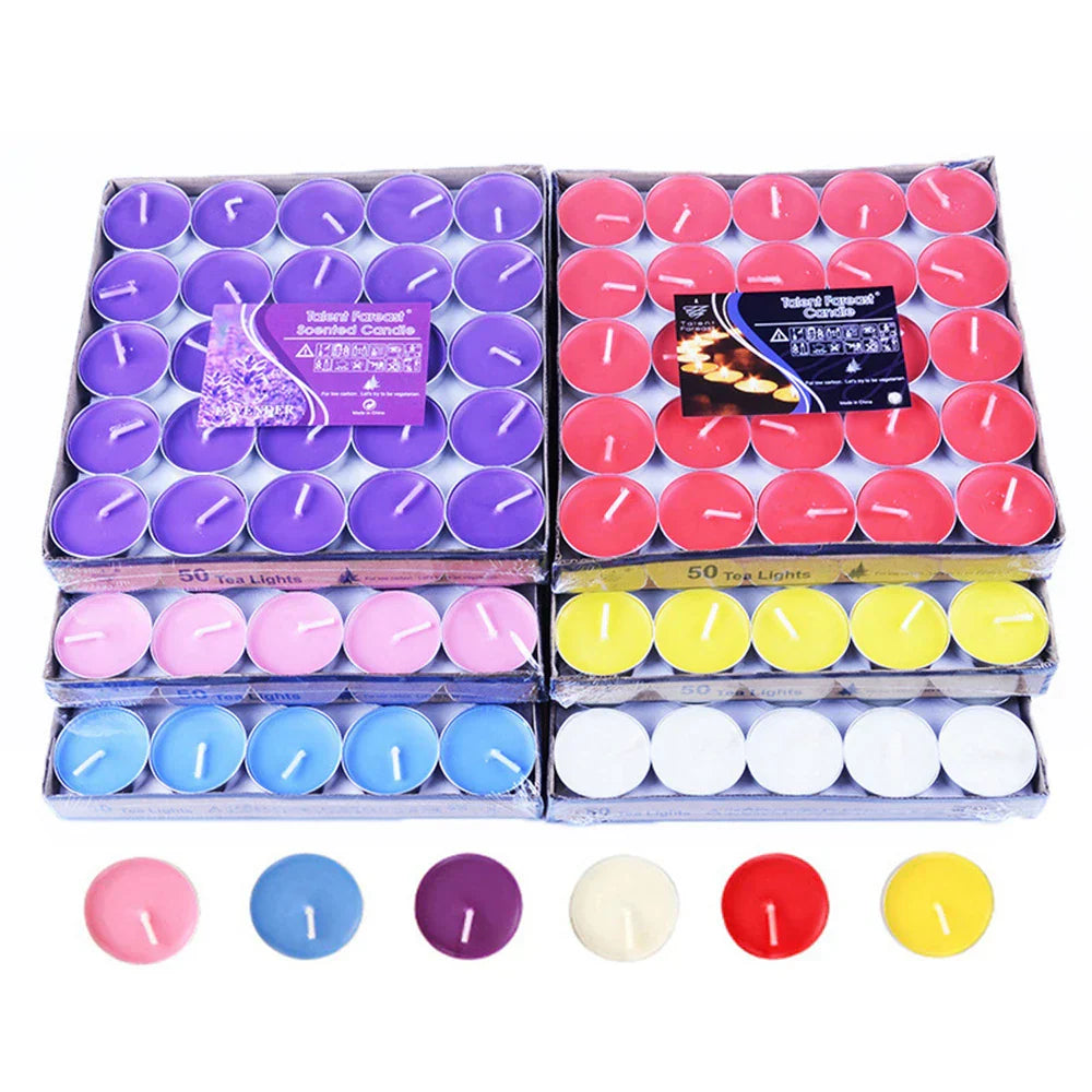 Handmade Soy Tea Light Candles 4-Pack for Romantic Dinner
