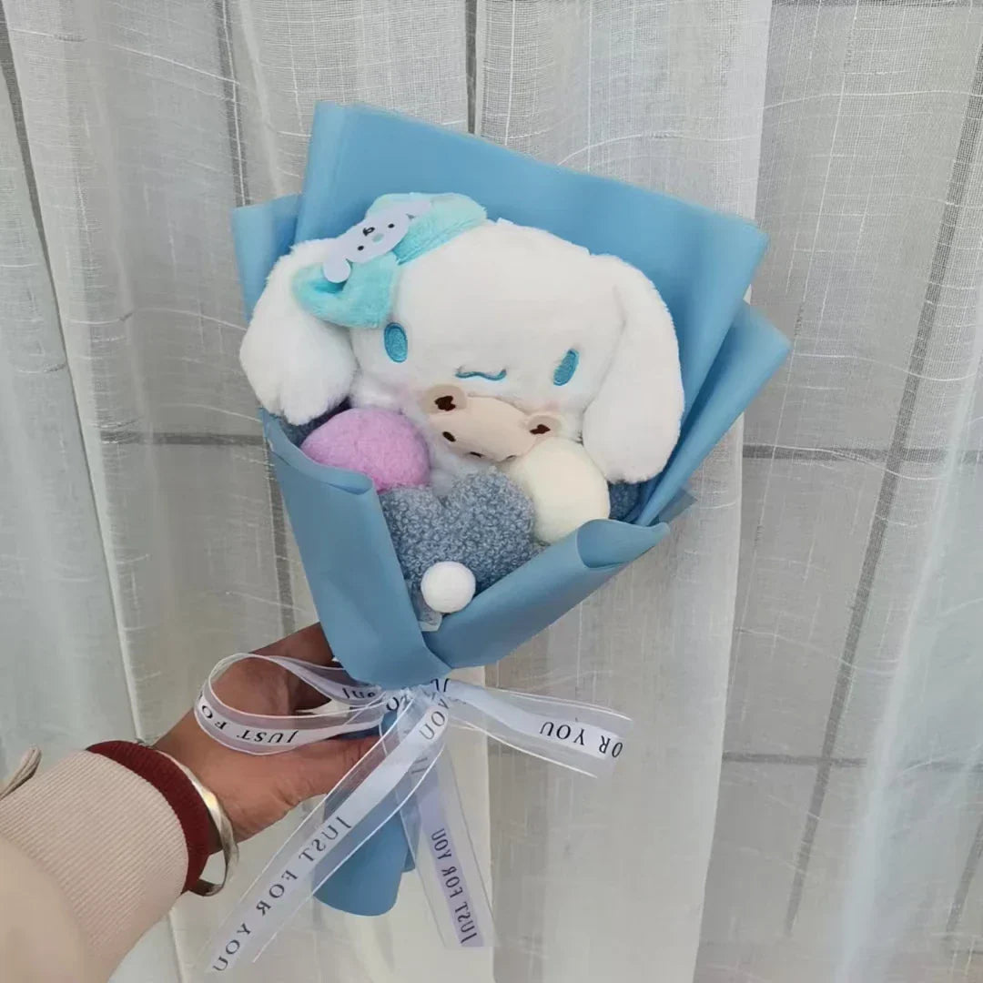 Anime Kuromi Hello Kitty Plush Doll Kawaii Bouquet Toy