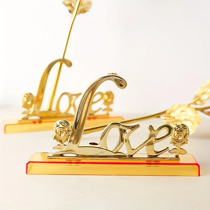 Artificial 24K Gold Rose with Gift Box Luxury Present