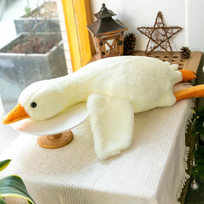 White Goose Plush Pillow Soft Stuffed Animal Toy for Kids