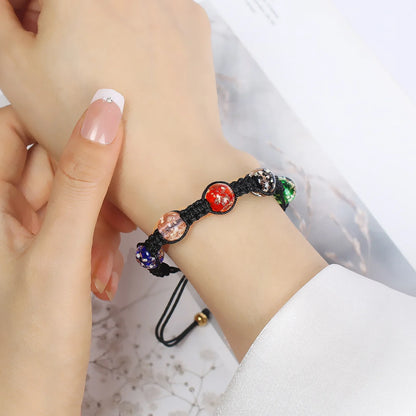 Six-colour Glass Luminous Bracelet