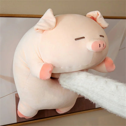 Kawaii Pink Pig Plush Toy - Soft Cushion for Cozy Decor & Gifts