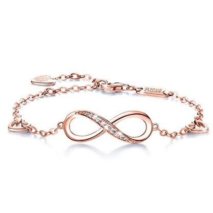 Infinity Endless Love Symbol Charm Adjustable Bracelet