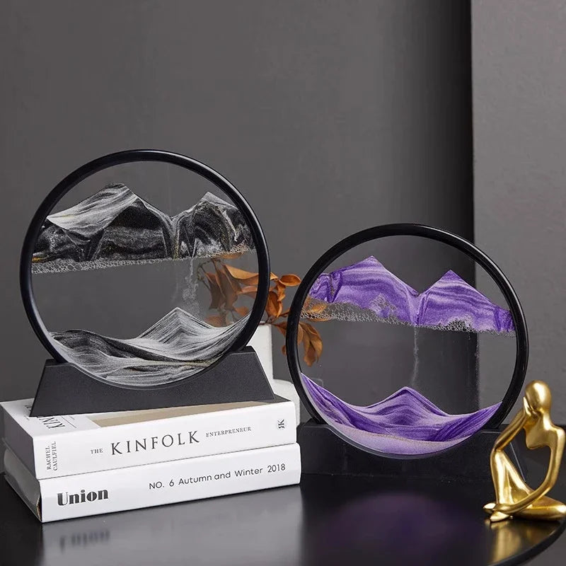 3D Moving Sand Art Glass Decor