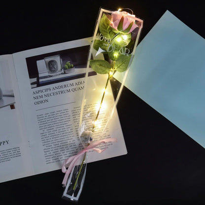 LED Light Up Rose Bouquet Decor