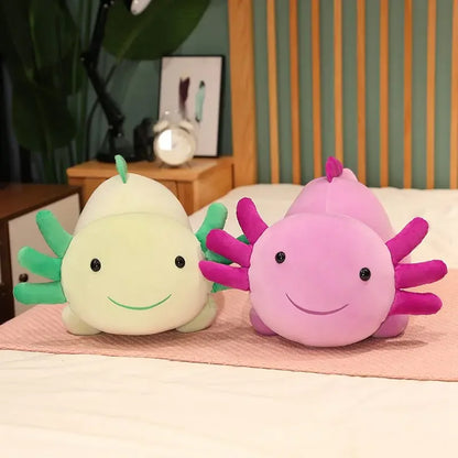 Giant Axolotl Plush Toy Colorful Stuffed Salamander Long Pillow for Kids