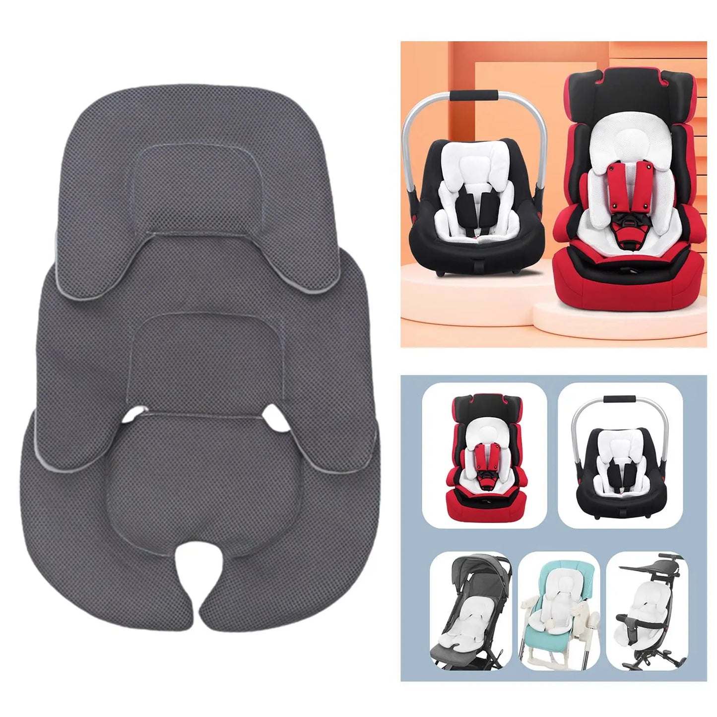 Baby Stroller Cushion Head And Pillow Car Seat