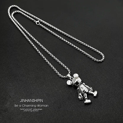 Movable Bear Pendant Necklace