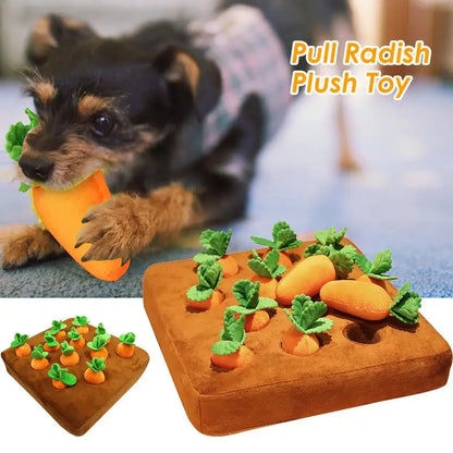 Pet Carrot Plush Toy - Interactive Chew & Sniff Training for Dogs