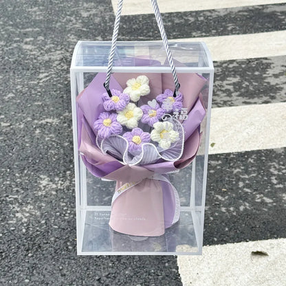 Hand-Woven Rose Flower Bouquet Artificial Flowers for Birthday and Valentine's Day