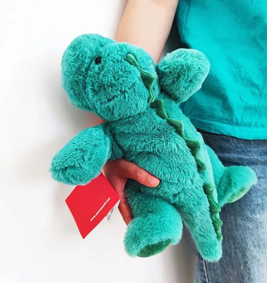 Cute 35cm Green Dinosaur Plush Toy - Soft Comfort Doll for Kids' Gifts