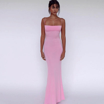 Strappy Backless Bodycon Maxi Dress