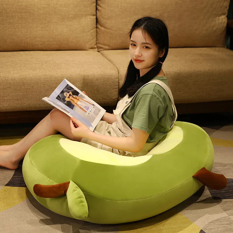 Giant Avocado Plush Toy - Soft, Cuddly Fruit Cushion for Kids & Gifts