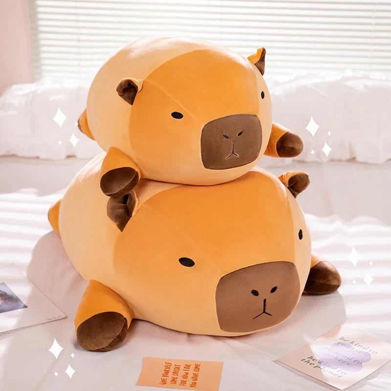 Long Capybara Plush Pillow Soft Stuffed Cushion
