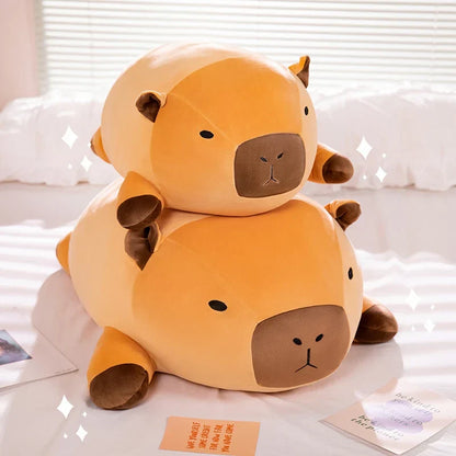 Long Capybara Plush Pillow Soft Stuffed Cushion