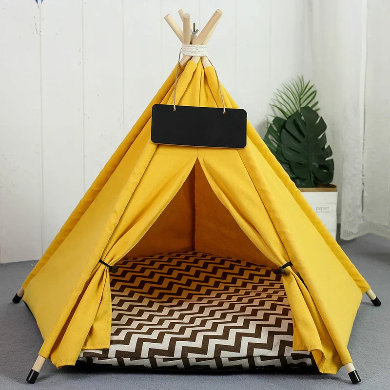Tent with Washable Cushion Indoor Pet Bed