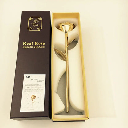 24K Gold Plated Preserved Rose Gift for Wedding & Birthday