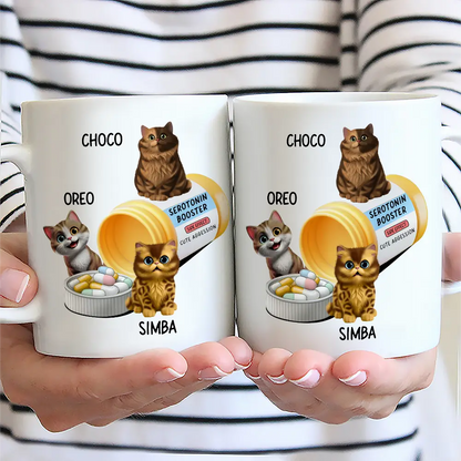 Serotonin Booster Cat Lovers - Personalized Mug