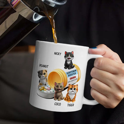 Serotonin Booster Cat Lovers - Personalized Mug