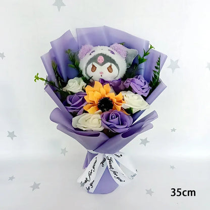 Kuromi Plush Flower Bouquet Soft Toy Gift for Girls