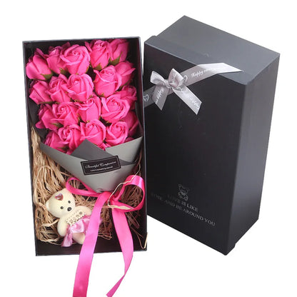 23-Piece Soap Rose Bouquet Gift Box for Birthday, Valentine's Day, and Wedding