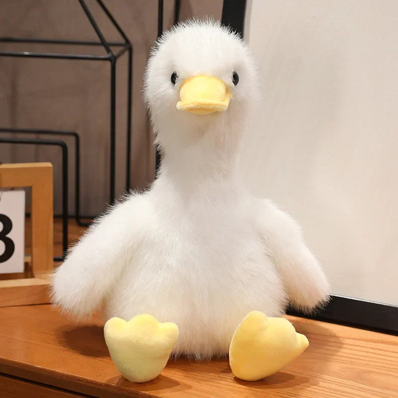 Kawaii Long-Haired Duck Plush Toy - Soft, Adorable Sleep Companion