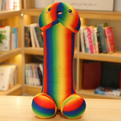 Cute Flesh-Colored Plush Penis Pillow - Soft, Fun Cushion Gift for Girls