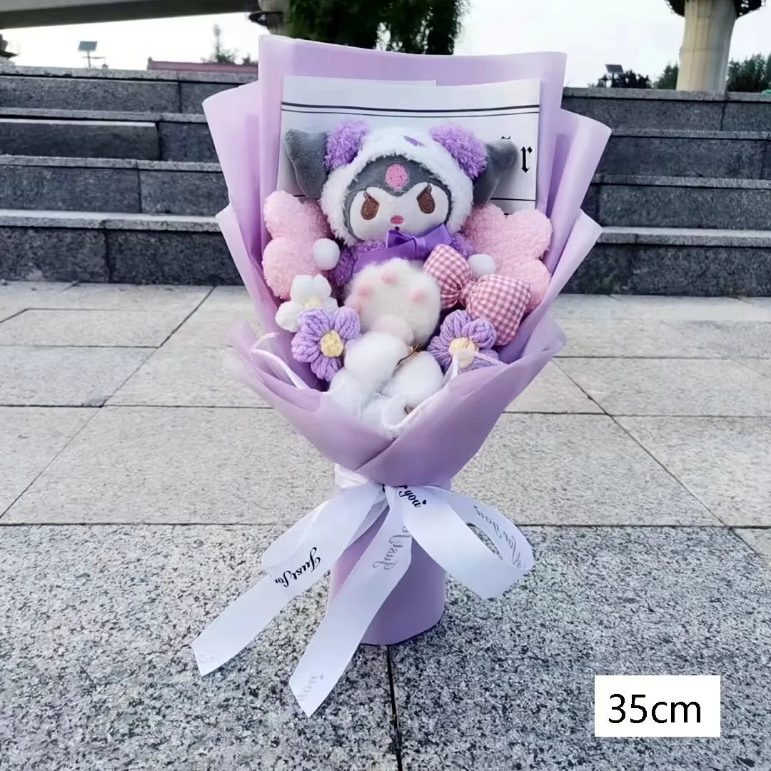 Kuromi Plush Flower Bouquet Soft Toy Gift for Girls