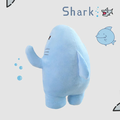 Adorable Muscle Shark Plush Toy - Soft Stuffed Animal for Kids' Sleep & Play