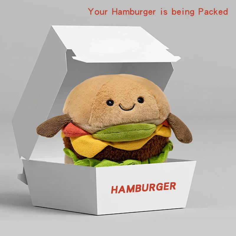 Cute 15cm Cartoon Hamburger Plush Toy - Perfect Gift for Kids!