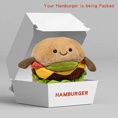 Cute 15cm Cartoon Hamburger Plush Toy - Perfect Gift for Kids!