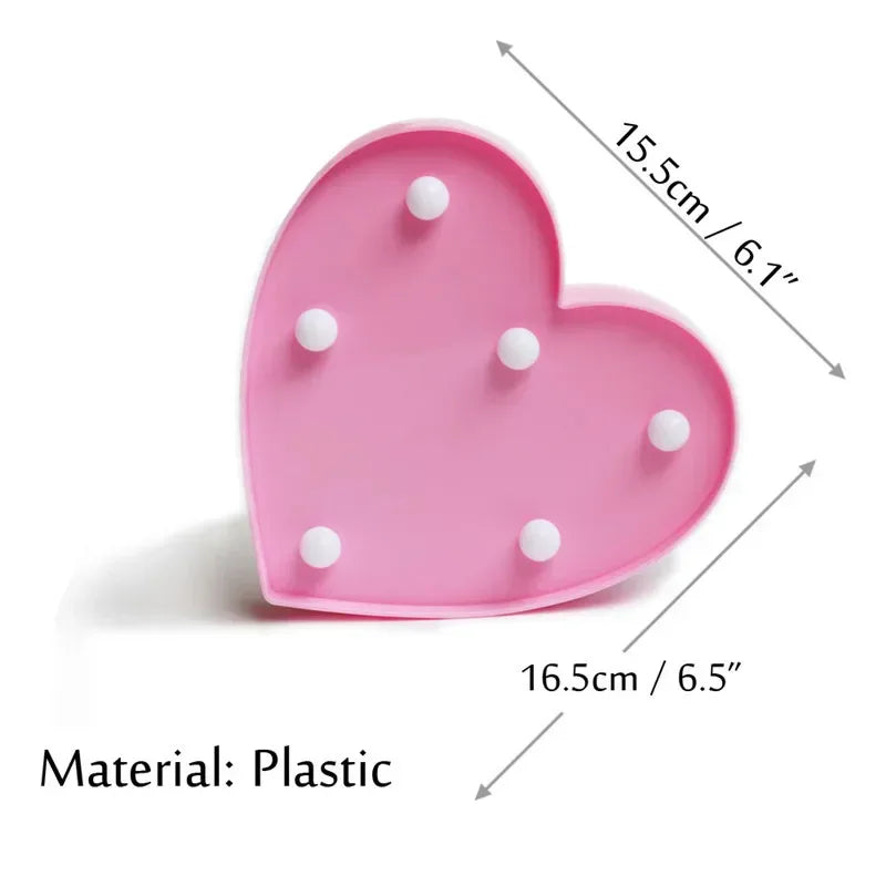 Romantic Heart LED Night Light for Valentine's Day Gift