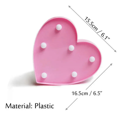 Romantic Heart LED Night Light for Valentine's Day Gift