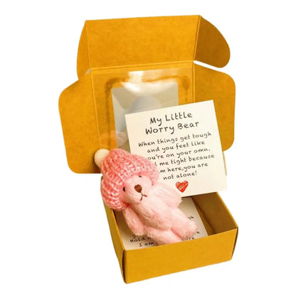 Mini Plush Teddy Bear Gift Box with Inspirational Card