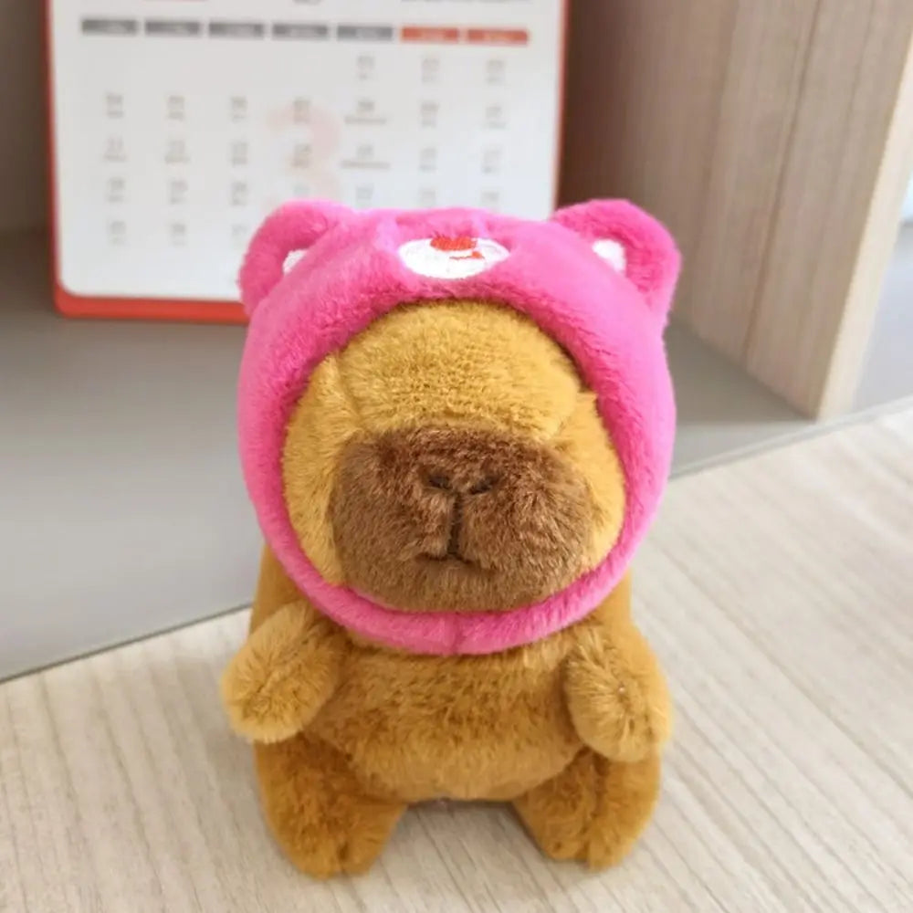 Capybara Plush Toy with Hoodie and Wings Mini Soft Stuffed Doll