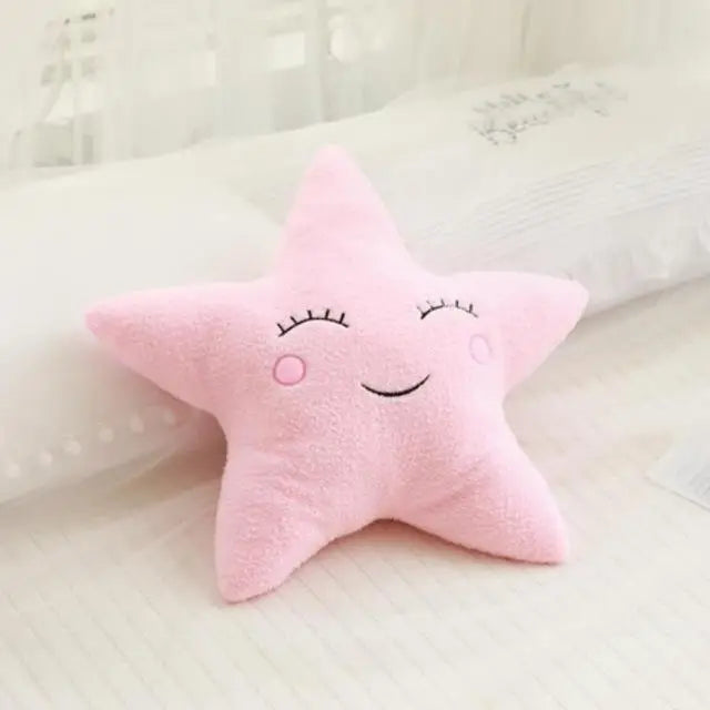 Soft Plush Cloud & Star Raindrop Pillow - Cozy Kids' Room Decor